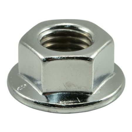 MIDWEST FASTENER Flange Nut, M10-1.25, Steel, Chrome Plated, 5 PK 39301